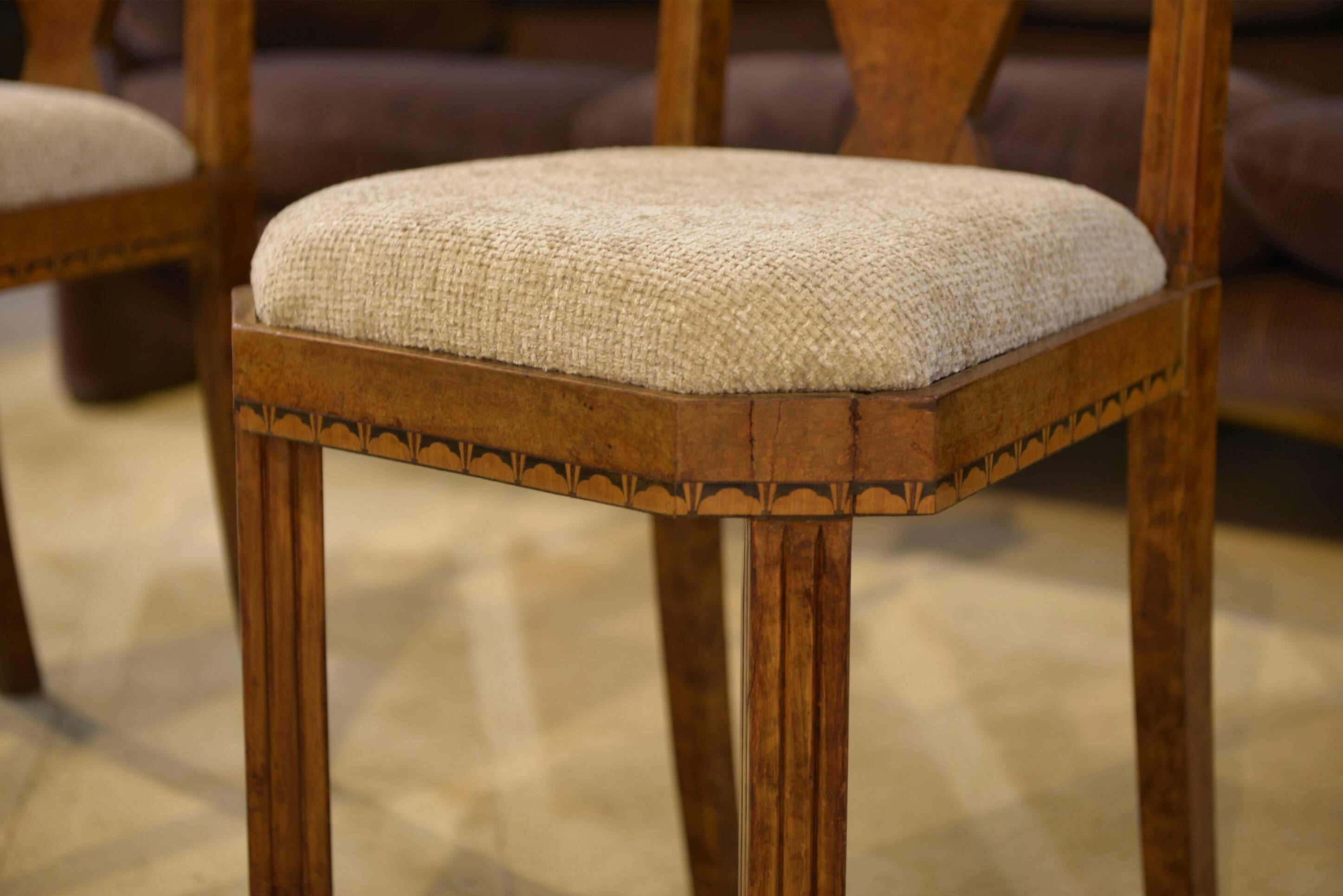 Pair of Art Deco chairs attributed to Baptistin Spade 1930s