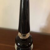 Lamp 1970 black glass and chromed metal