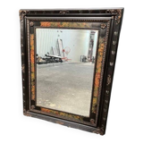 Mirror with painted wooden frame