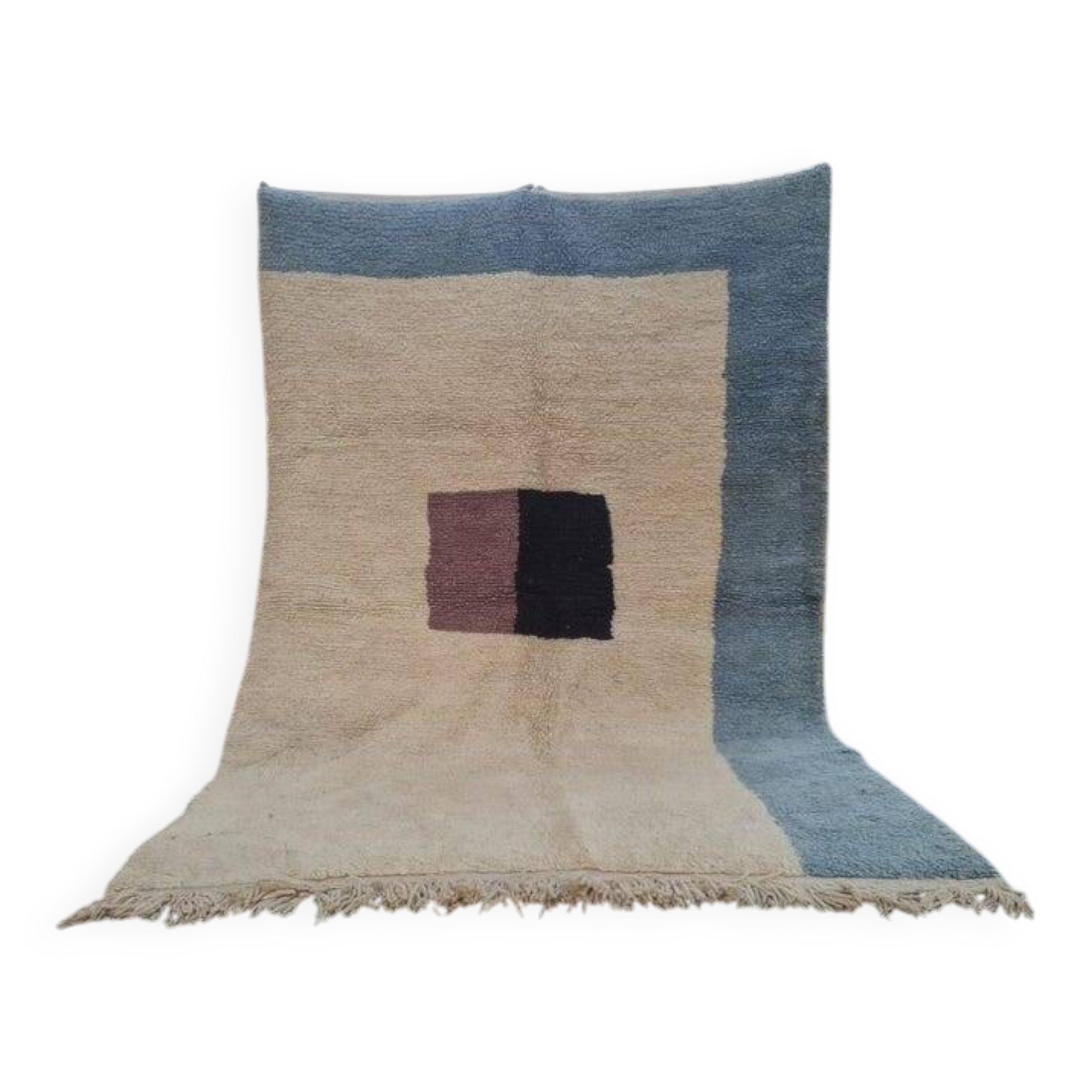Handmade natural wool rug, size 150 x 260 cm