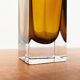 Mid-century minimalist amber coloured glass vase, 1960s.