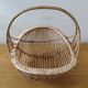 Woven wicker basket