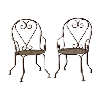 Paire de fauteuils de jardin 1950