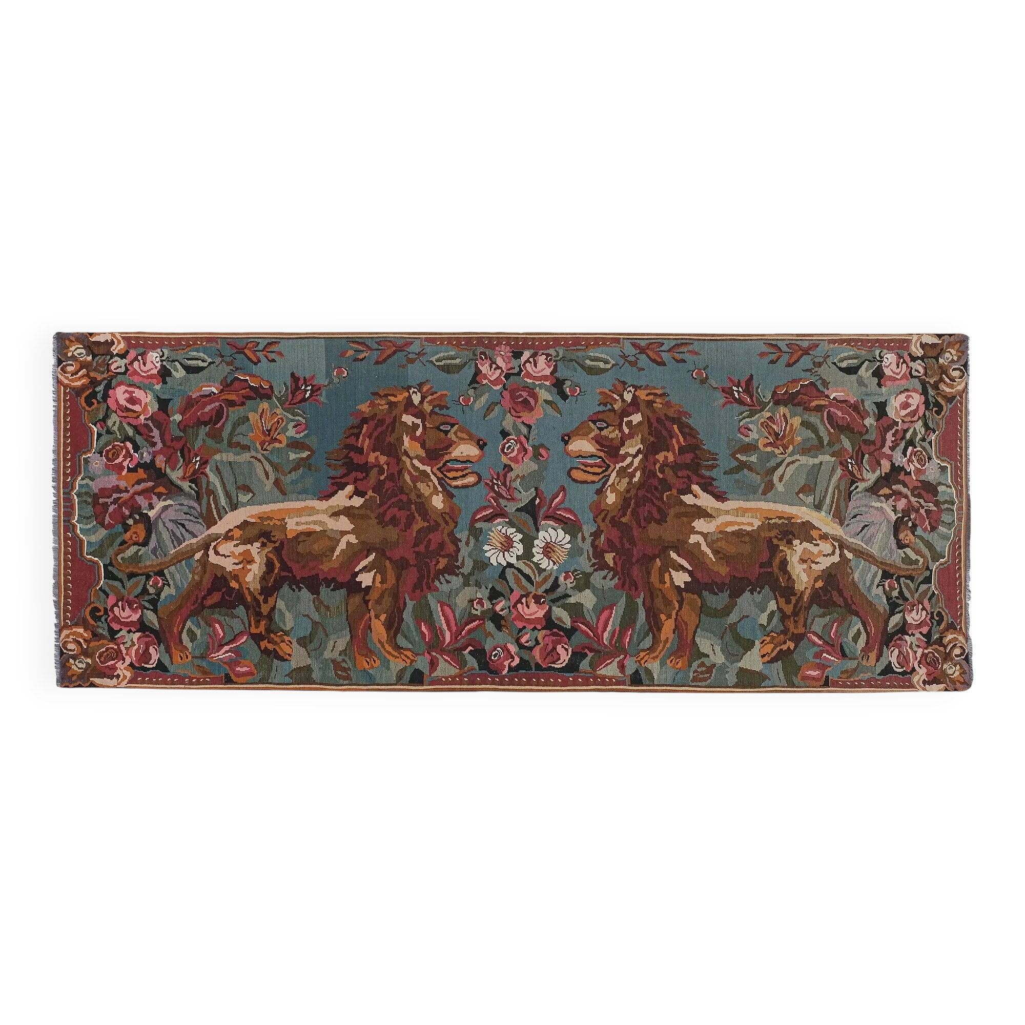 Tapis Kilim turc vintage tissé main
