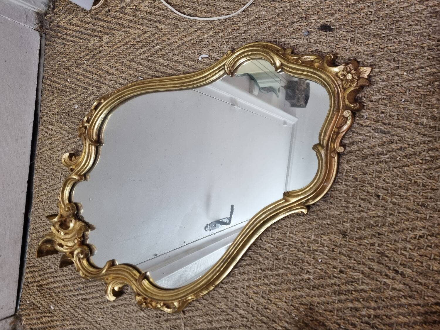 Gold baroque mirror 69x42cm