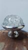 Glass flower arrangement from REIMS on a silver-plated metal stand.
