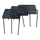 3 Soumba nesting tables by Mathieu Matégot, c. 1953