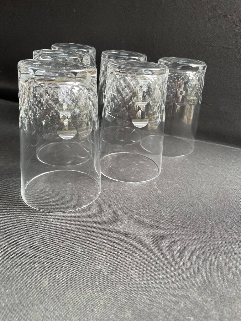 6 Baccarat tortoiseshell mugs