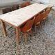 Large vintage wooden farmhouse table, 2.45m, 8 people