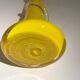 Soliflore vase in twisted yellow glass from the 60s/70s