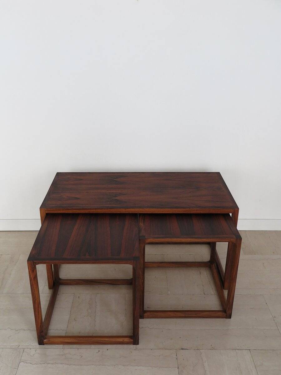 Nesting Tables attributed to Aksel Kjesgaard, Denmark, 1960s, Set of 3