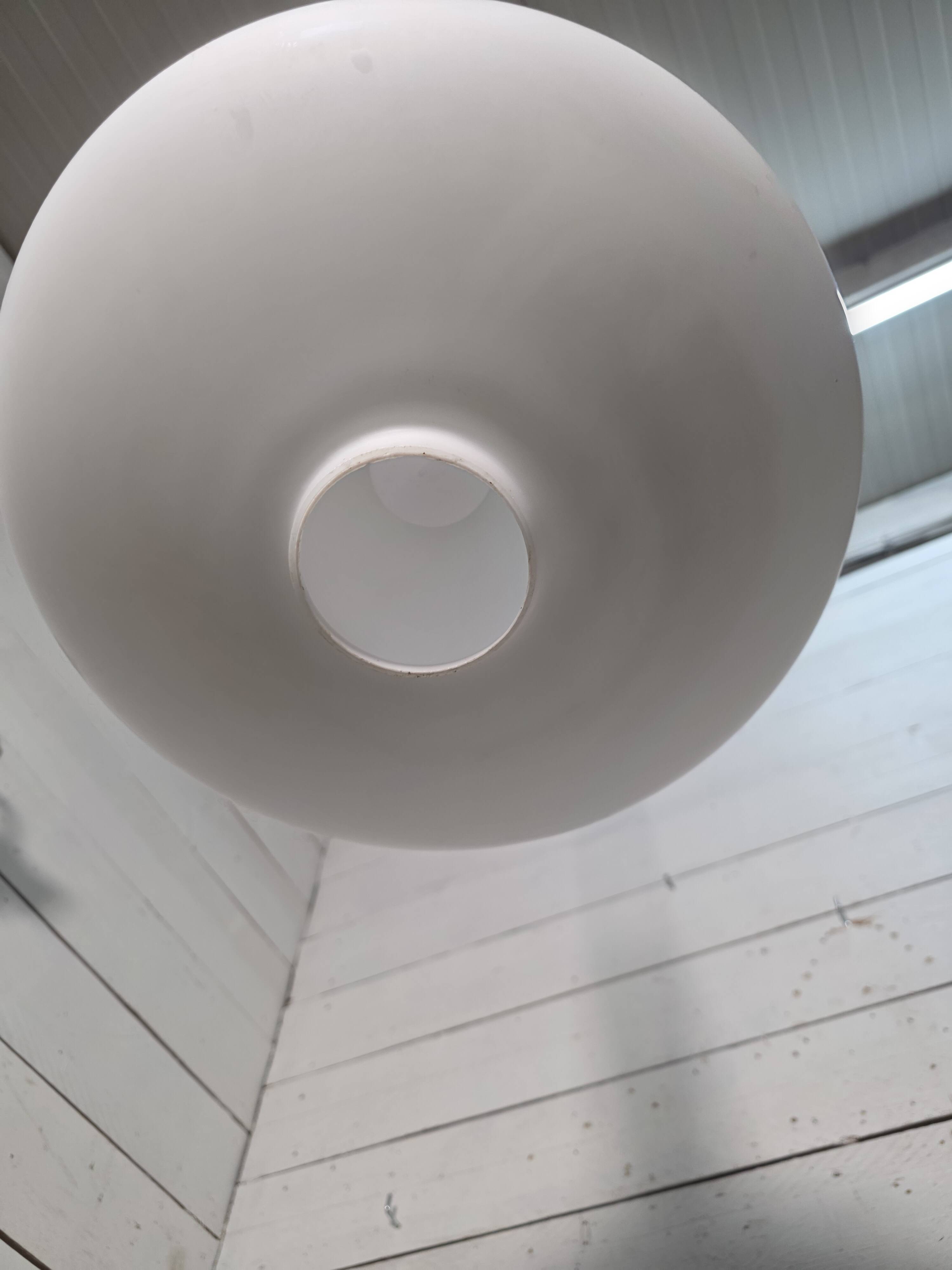 Scandinavian pendant light in opaline from the 1960s.