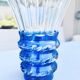 Val Saint Lambert – Cut cobalt blue crystal bowl/vase signed –
