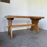 Table, mobilier de montagne en hêtre, 1950