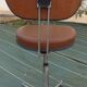 Vintage office chair brand mirima adjustable with brown imitation leather top and metal foot