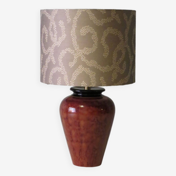 Lampe de table vintage Louis Drimmer, motif tortue