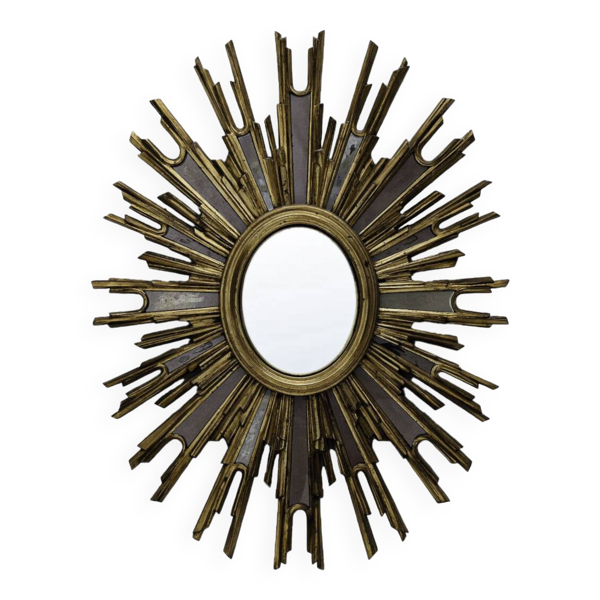 Rare miroir solaire ovale convexe (3 pièces disponibles)