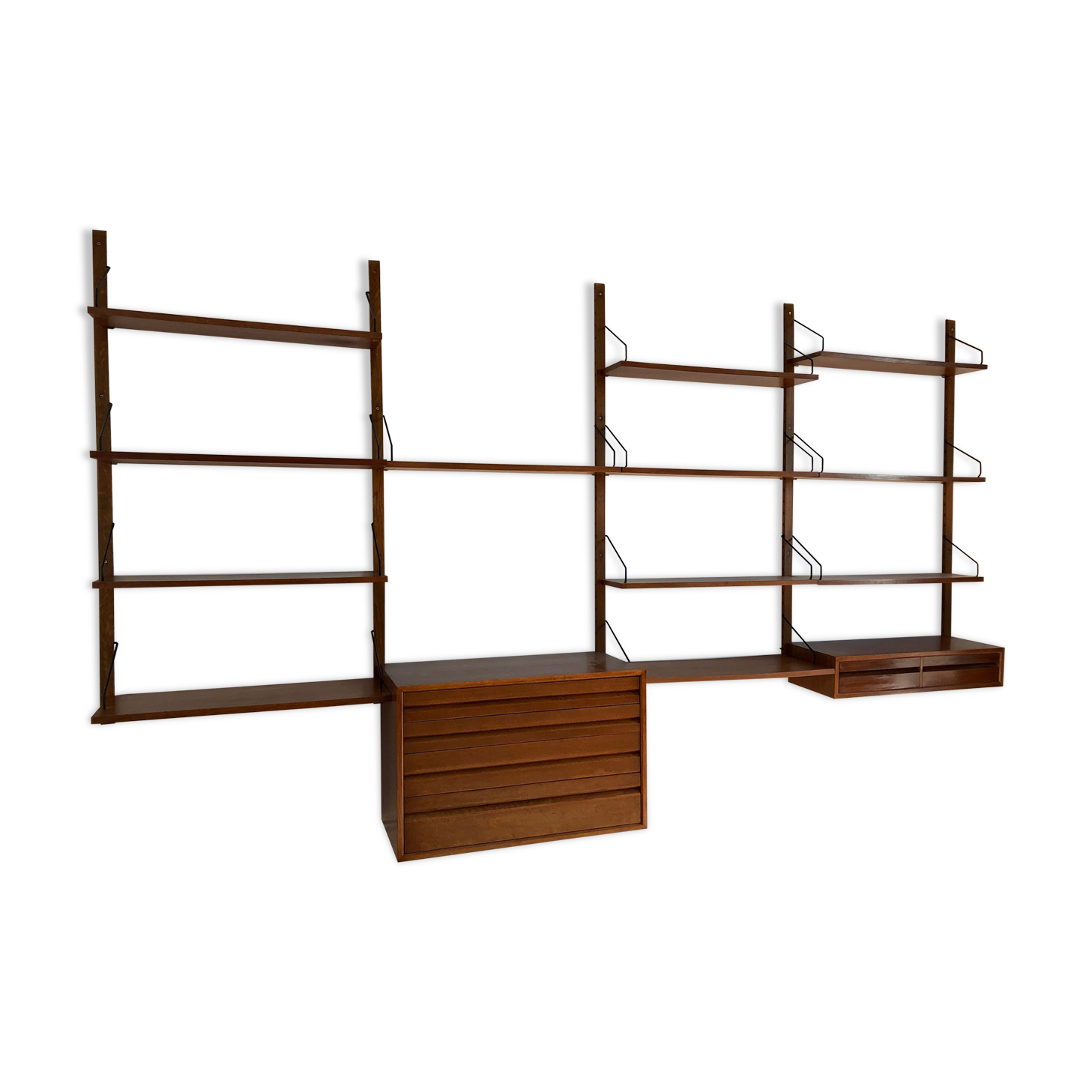 Scandinavian teak wall system "Royal system" Poul Cadovius