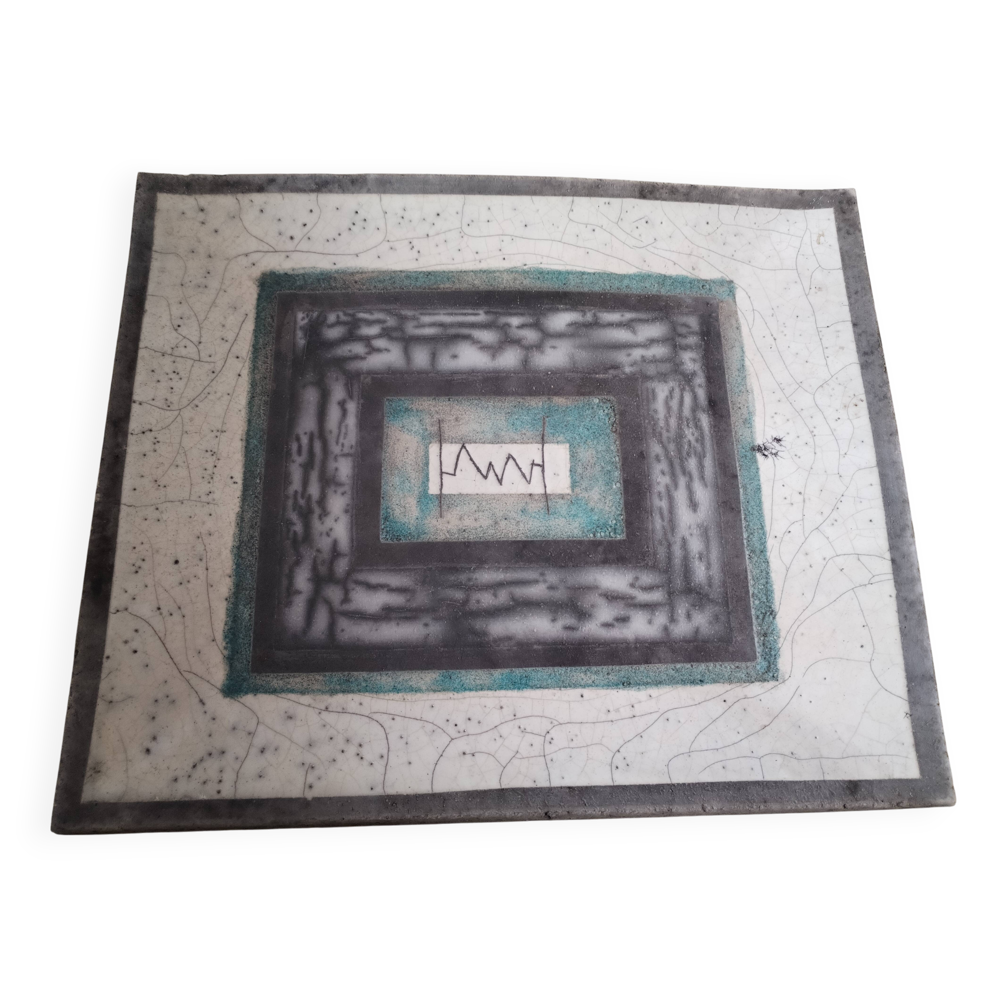 Abstract art ceramic dish