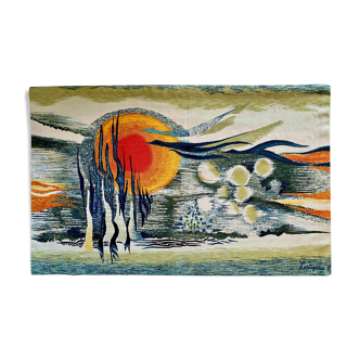 Vintage Wall Tapestry by Jean-Michel Lartigaud
