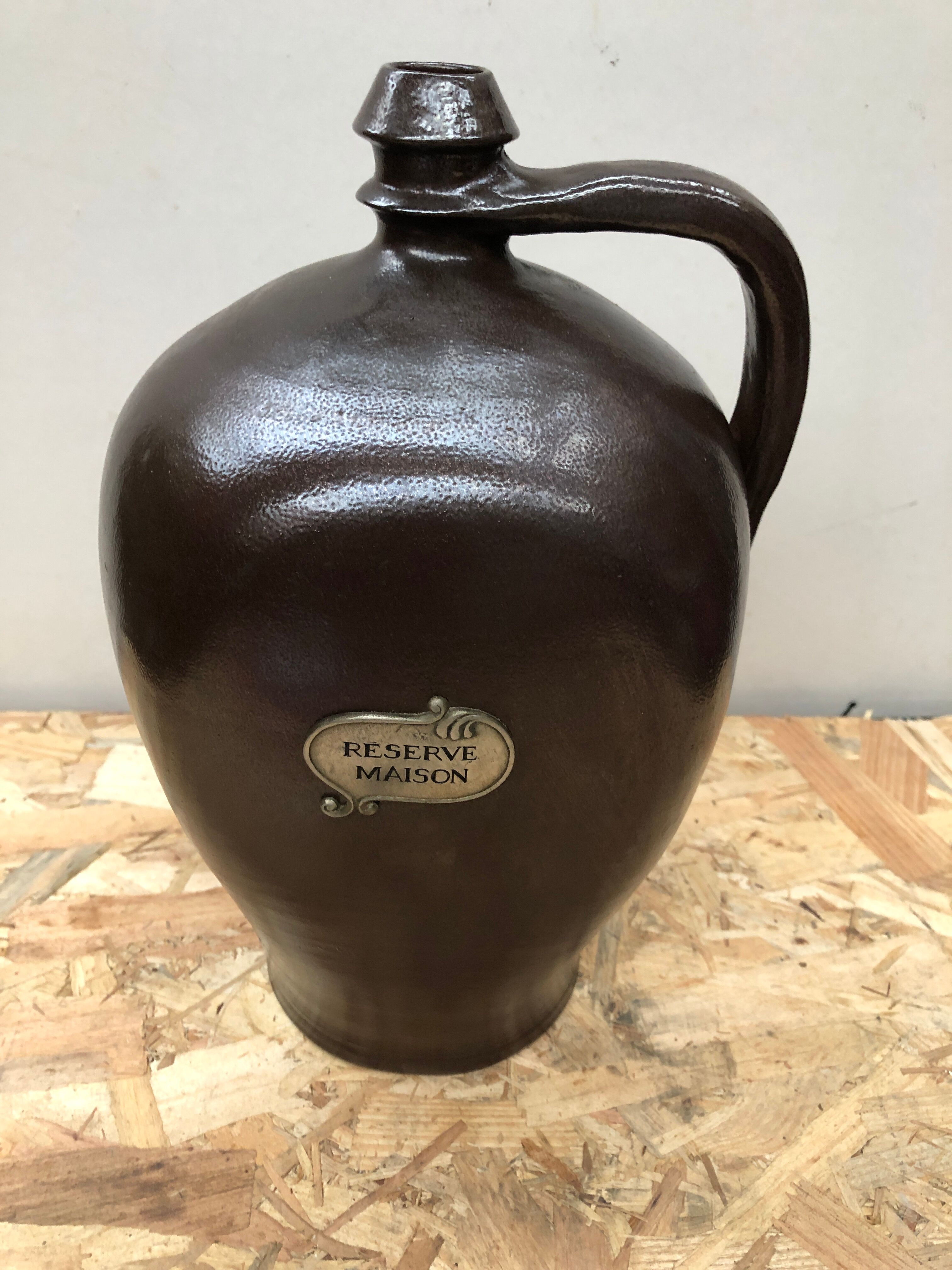 Old jar sandstone brown reserve house made in france vintage