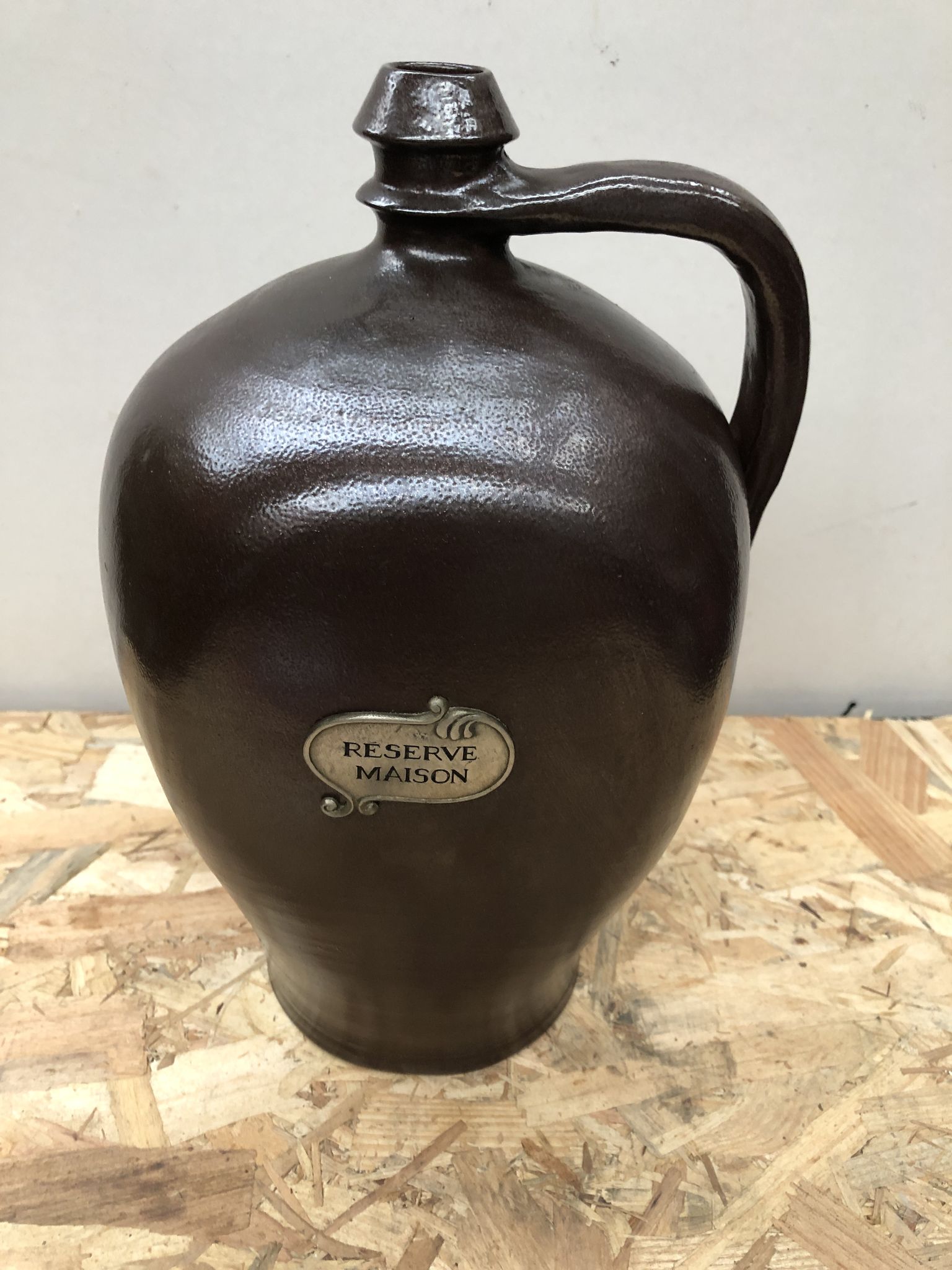 Old jar sandstone brown reserve house made in france vintage