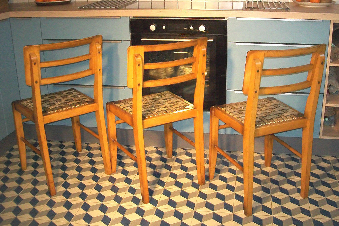 Set of 3 chairs Pierre Cruege