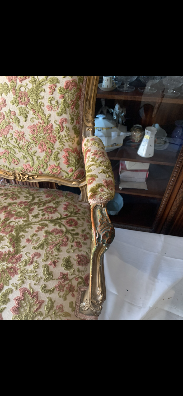 Pair of Louis XV style armchairs