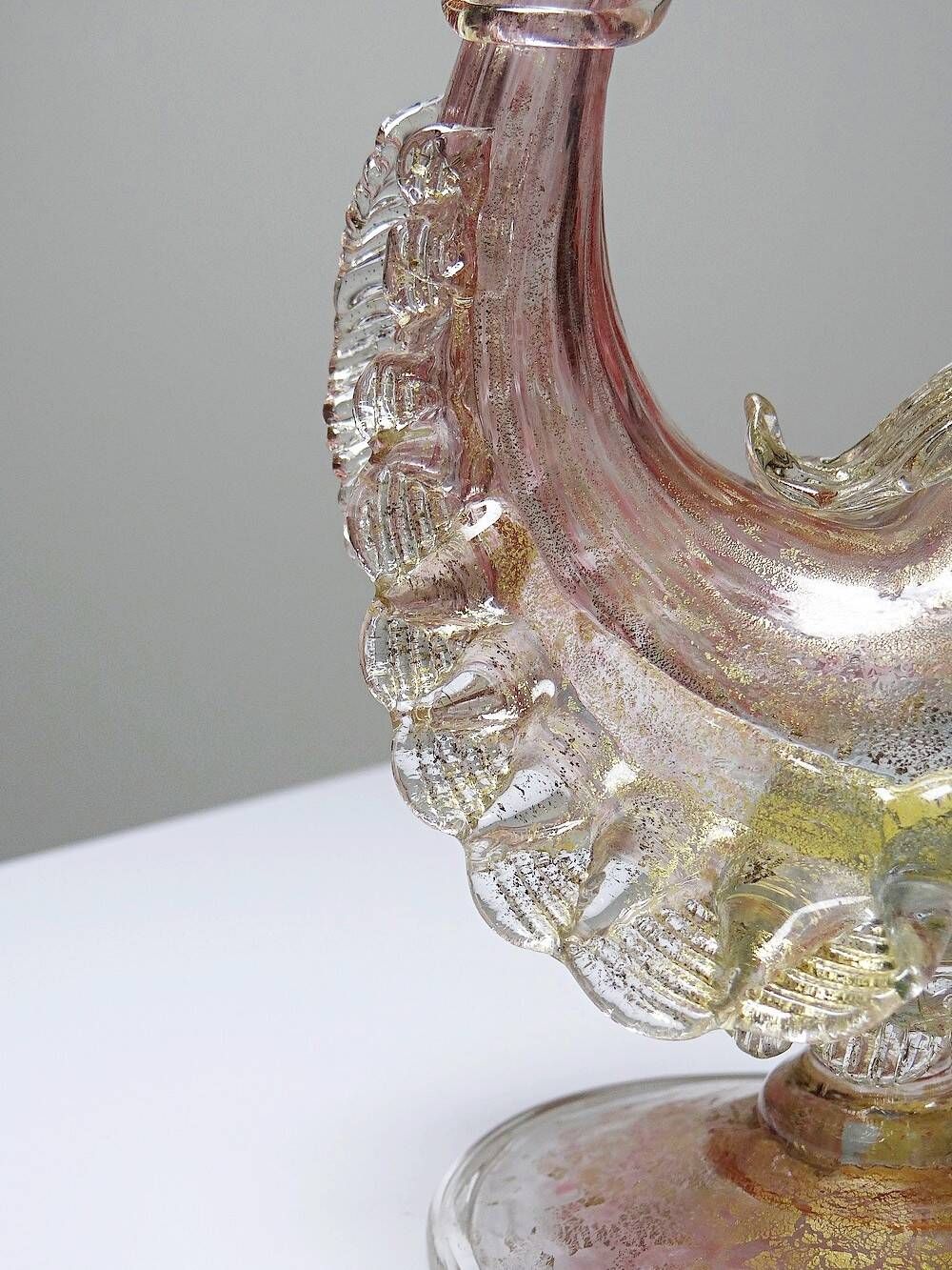 Dolphin ewer by Antonio Salviati in Murano glass, 19th century
