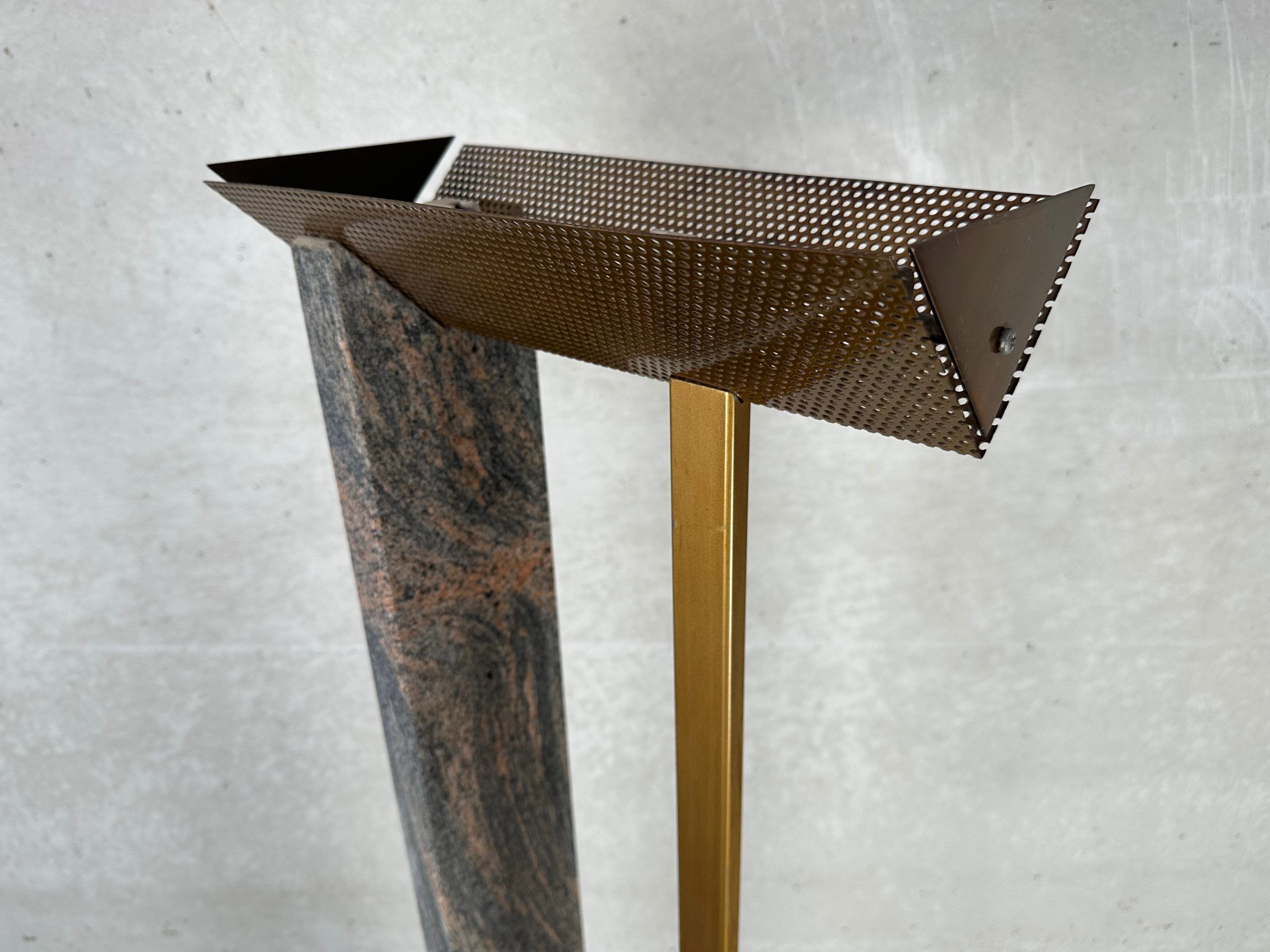 Vintage granite floor lamp