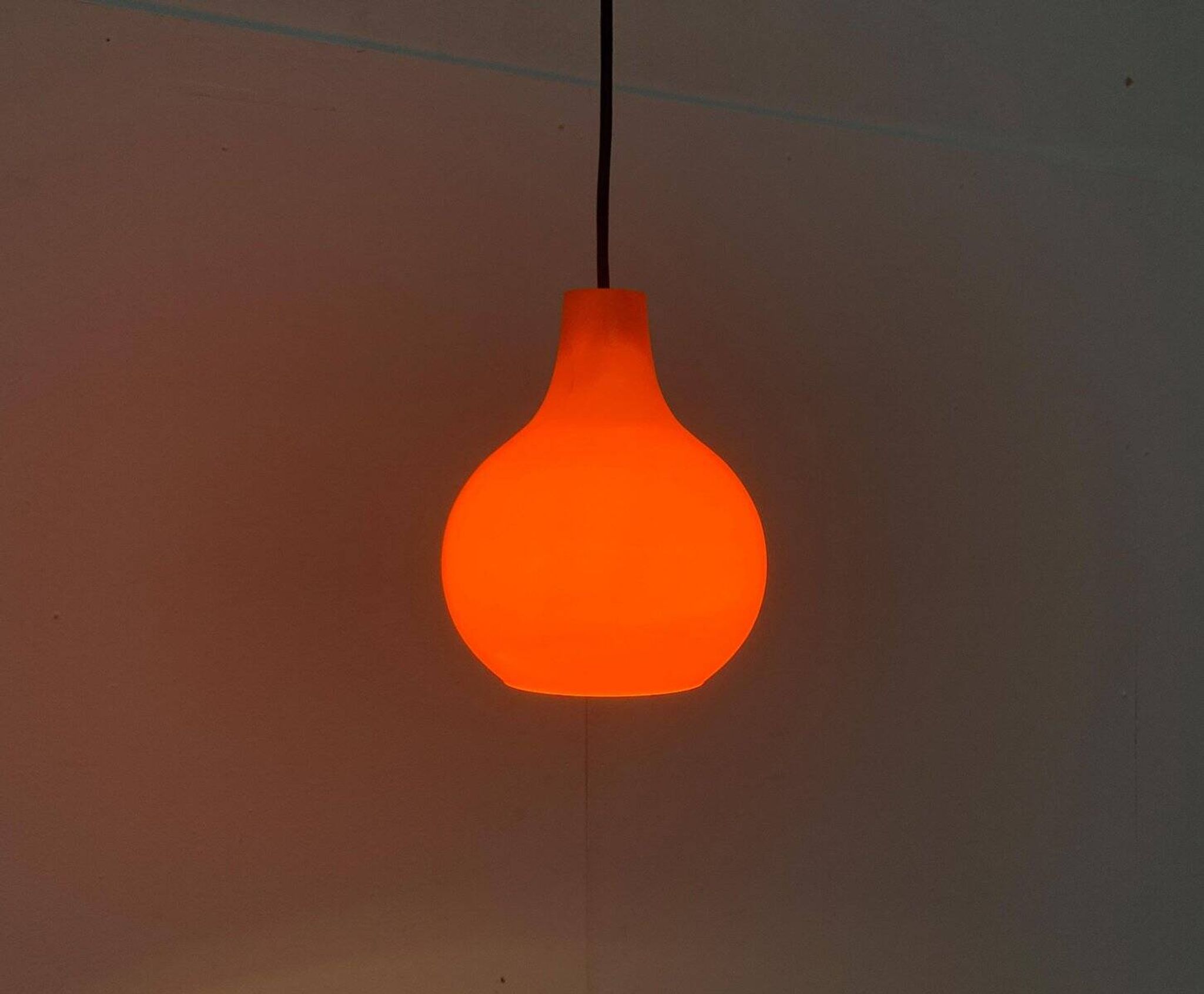 Mid-Century German Glass Pendant Lamp AH by Peill & Putzler, Set of 3