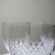 Set of three fine crystal port or aperitif glasses, Saint-Louis style.