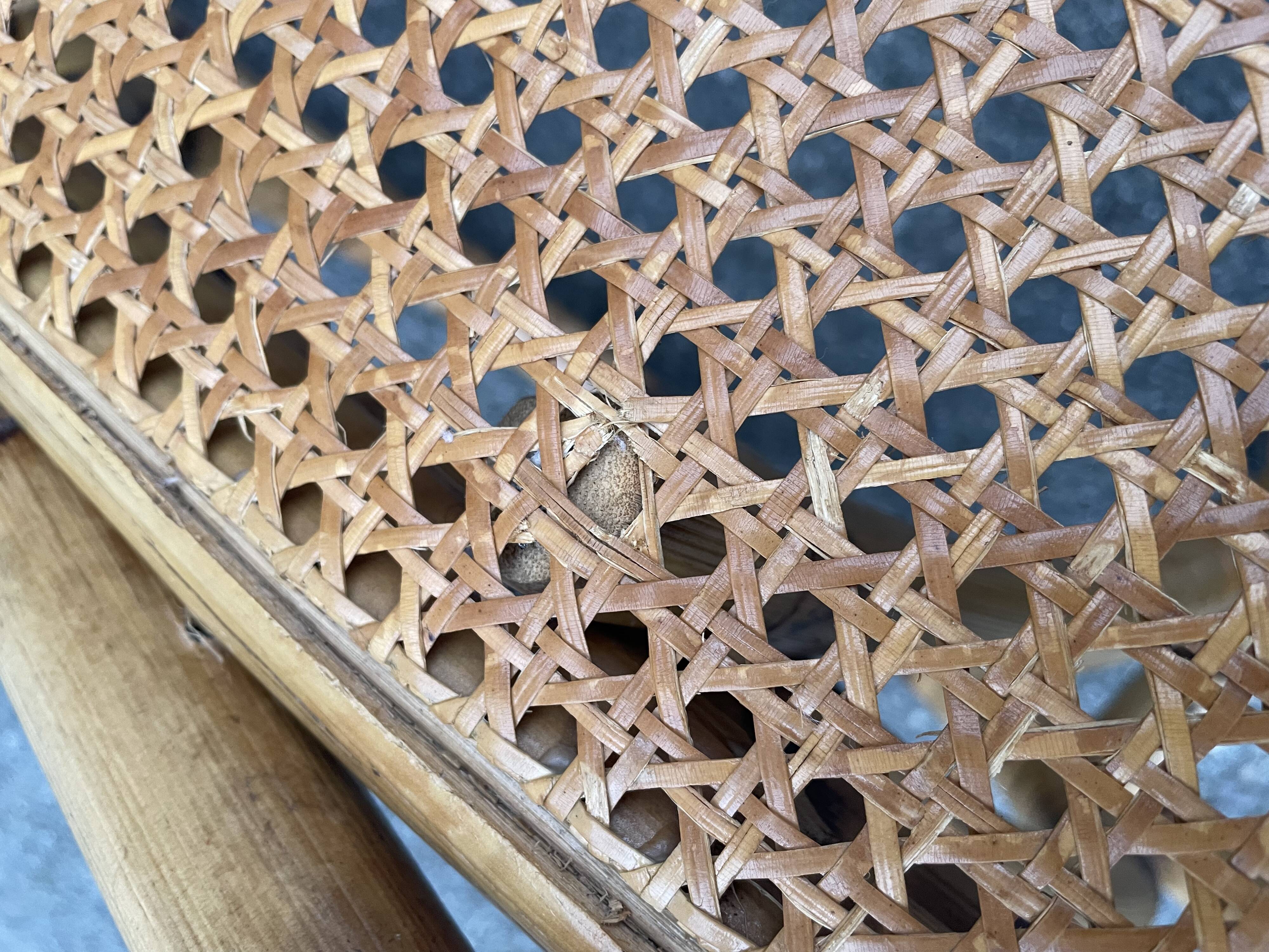 Rattan and cane rocking chair