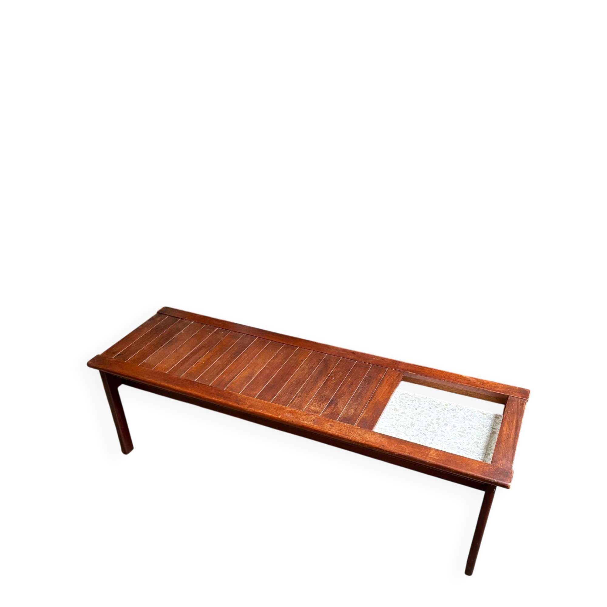 Teak and terrazzo coffee table by Averskogs Möbelfabrik, Sweden 1966