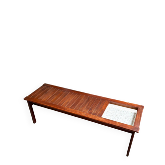Teak and terrazzo coffee table by Averskogs Möbelfabrik, Sweden 1966
