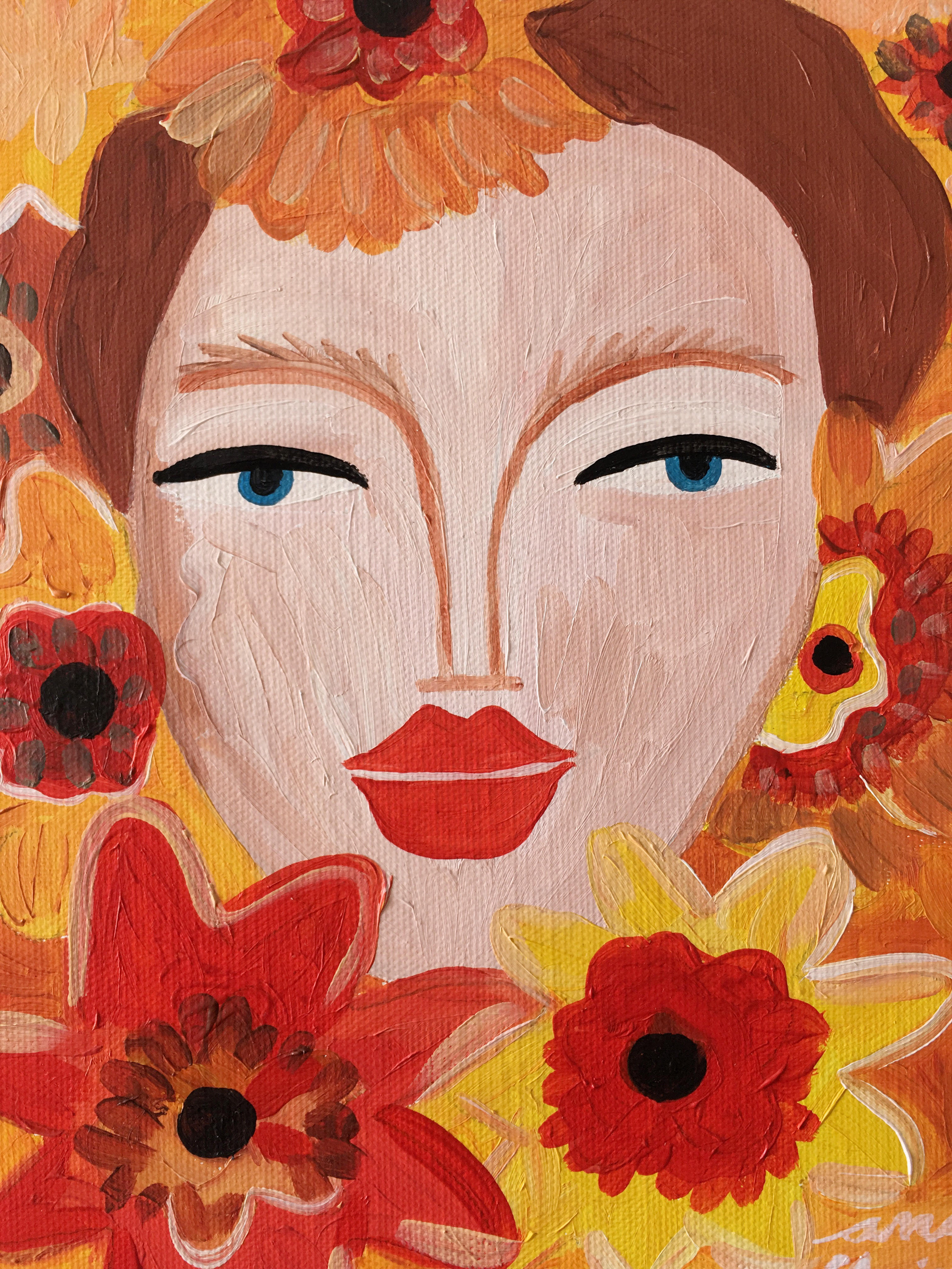 Oil painting on canvas Margarite