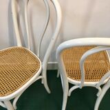 Pair of chairs bistro cane