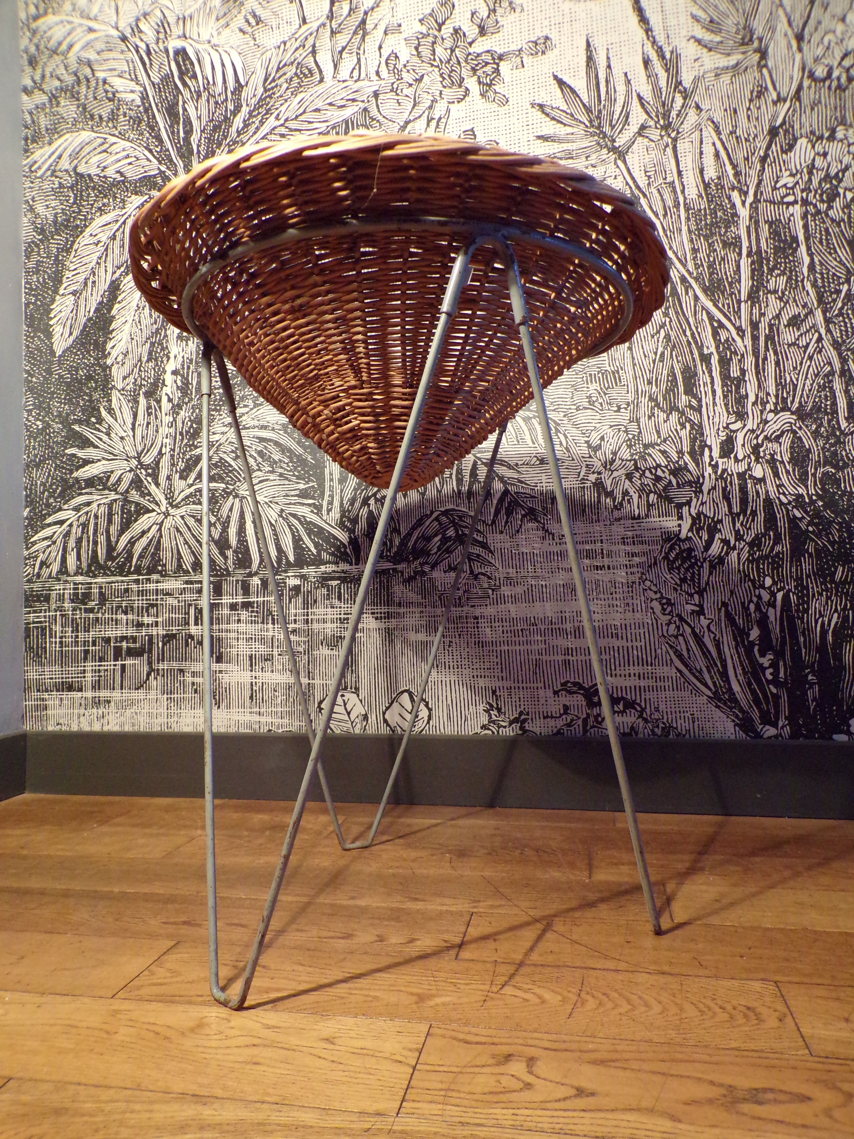 Vintage rattan display