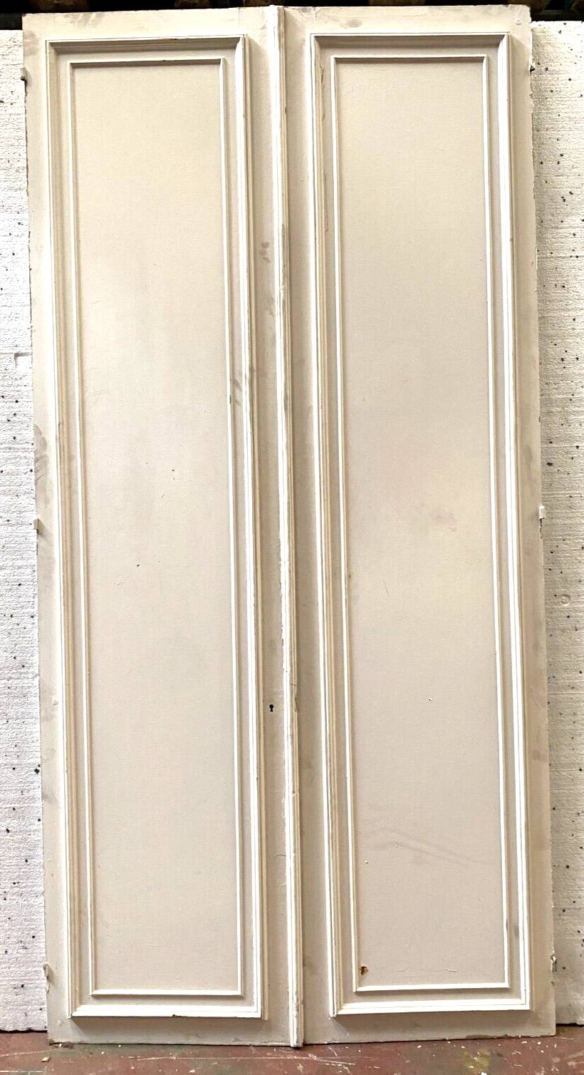 Front of cupboard with double molded doors 20th century Passage doors