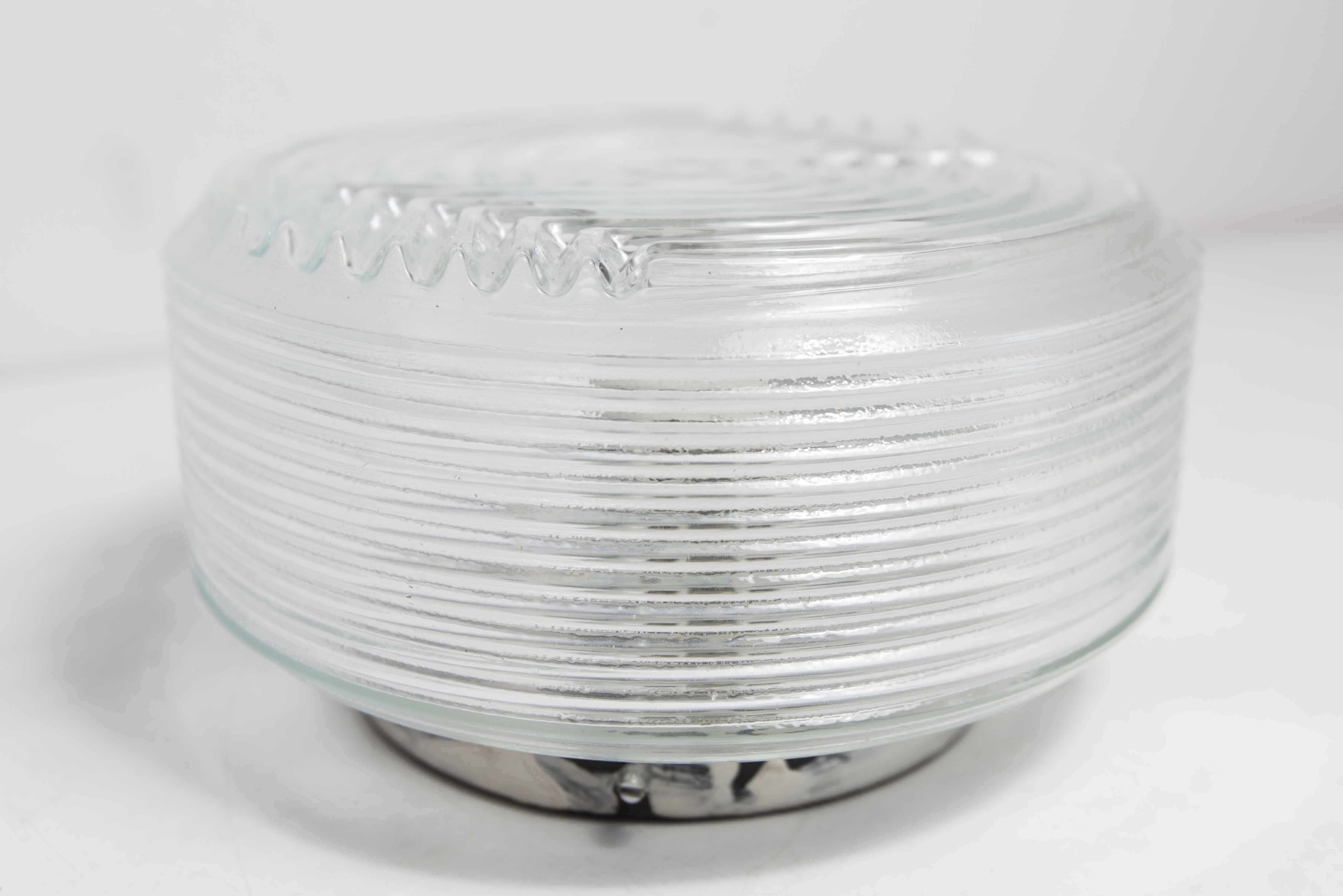 Ceiling lamp graphic 1970 glass