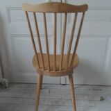 Vintage Scandinavian design chair in beech, waxed finish.