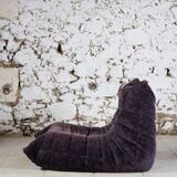 Chauffeuse 1 place Togo aubergine par Michel Ducaroy pour Ligne Roset