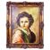 Portrait of Small Boy, 1940s, Oil on Canvas, Framed