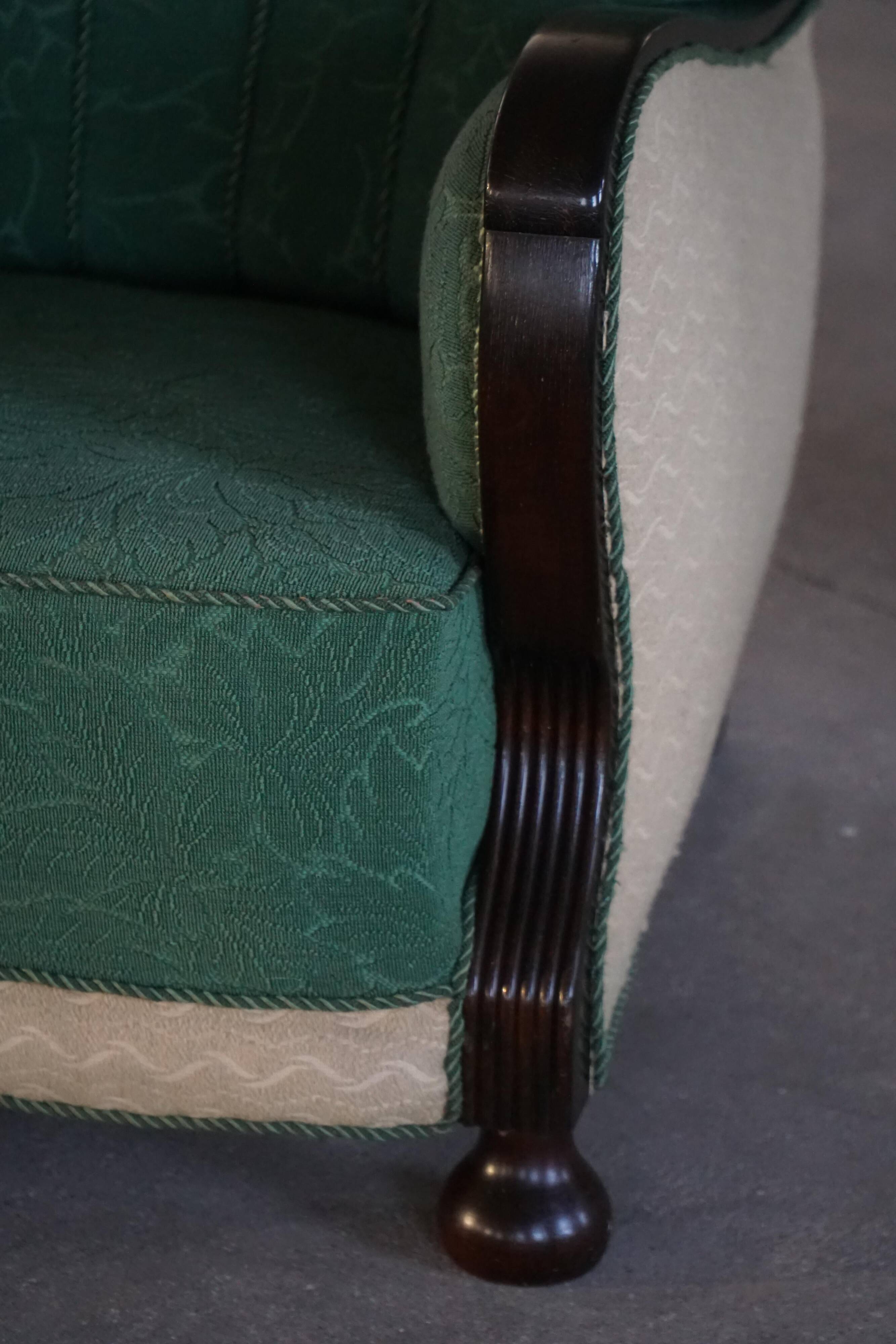 Pair of Art Deco lounge chairs, made by a Danish cabinetmaker, 1940s.