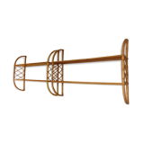 Pair of vintage rattan shelves