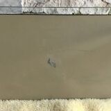 Rectangular coffee table with double glass tops - Modernist design 1960