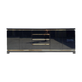 Large enfilade laque noir et laiton