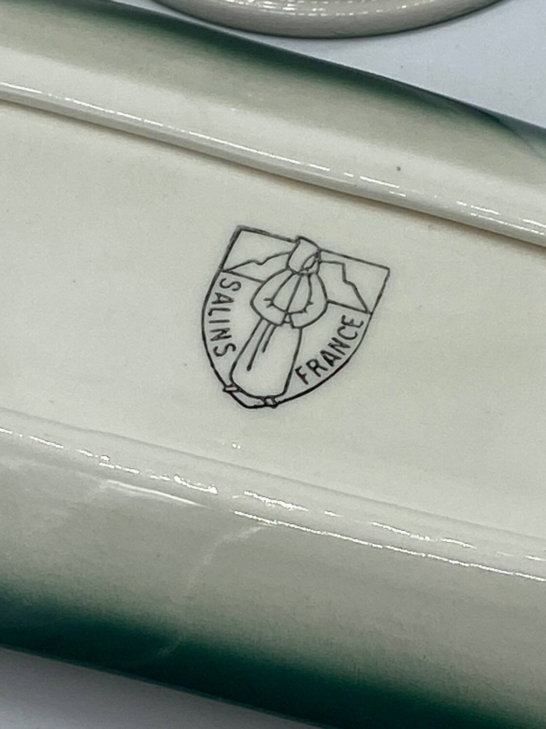 Set / set / service for aperitif salins france, vintage ceramic