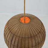 Mid-century wooden veneer pendant, uluv, 1960s
