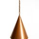 1960s cone pendant lamp in copper by th. valentiner copenhagen denmark